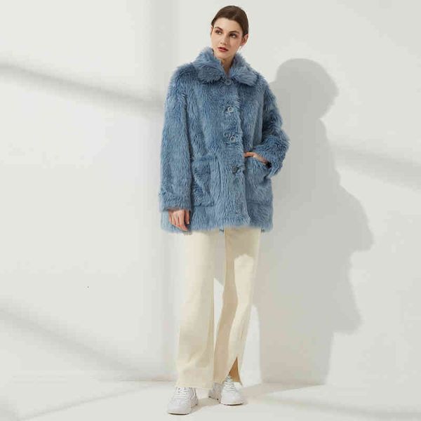 women's fur & faux women sheepskin wool coat ladies winter single breasted genuine outwear jacket oversize warm luxury overc, Black
women's fur & faux women sheepskin wool coat ladies winter single breasted genuine outwear jacket oversize warm luxury overc, Black