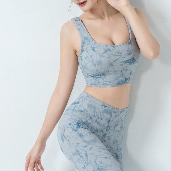 tie dye print yoga bra without sewing move push-up sports vest sleeves gymnasium higher training outfit
tie dye print yoga bra without sewing move push-up sports vest sleeves gymnasium higher training outfit