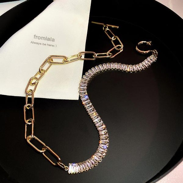 creative geometric crystal necklace for women r luxury asymmetry chain necklaces jewelry gift neck chains, Silver
creative geometric crystal necklace for women r luxury asymmetry chain necklaces jewelry gift neck chains, Silver