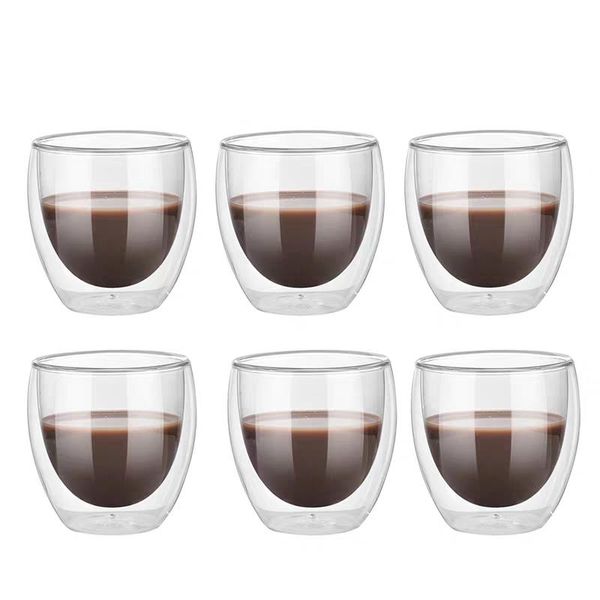 cups & saucers glass coffee cup set, 2 / 6 double layer, heat resistant, used for office, beverage, espresso or milk
cups & saucers glass coffee cup set, 2 / 6 double layer, heat resistant, used for office, beverage, espresso or milk