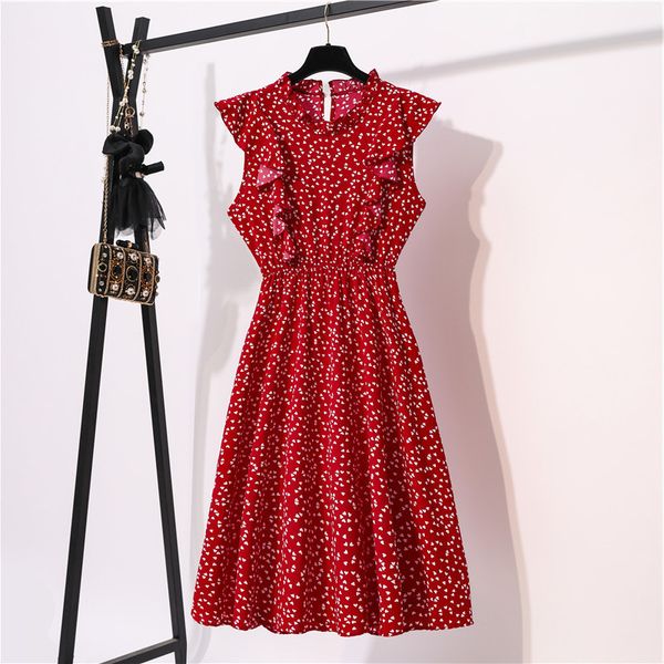 vintage butterfly sleeve ruffles heart dot print women medium long chiffon ladies spring summer dress red black blue, Black;gray
vintage butterfly sleeve ruffles heart dot print women medium long chiffon ladies spring summer dress red black blue, Black;gray