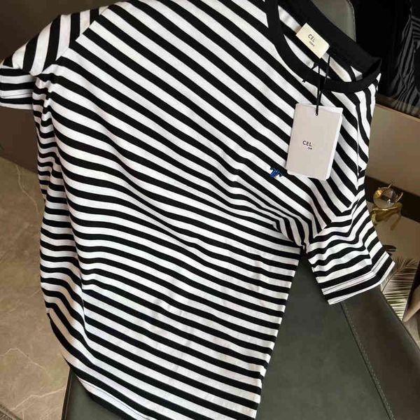 women's t-shirt ouge chao brand arc de triomphe in spring and summer embroidered slim striped knitted t-shirt for women gdm8, White
women's t-shirt ouge chao brand arc de triomphe in spring and summer embroidered slim striped knitted t-shirt for women gdm8, White