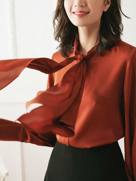 women's blouses & shirts silk ribbon heavy bow long sleeve shirt mulberry for woman in white red spring 9lgx
women's blouses & shirts silk ribbon heavy bow long sleeve shirt mulberry for woman in white red spring 9lgx