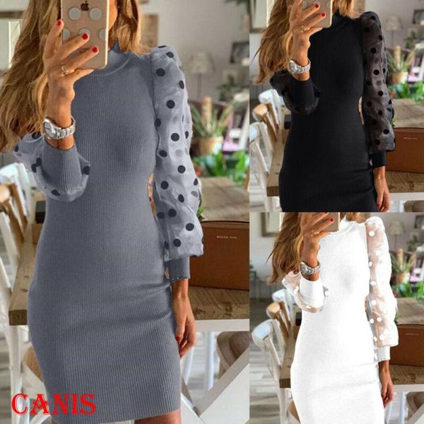 brand fashion women ladies polka dot puff sleeve bodycon slim fit mini dress party holiday casual dresses, Black;gray
brand fashion women ladies polka dot puff sleeve bodycon slim fit mini dress party holiday casual dresses, Black;gray