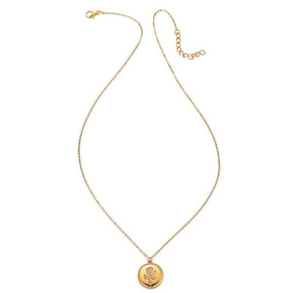 chains south korea's geometric round personality rose necklace girl party gift simple jewelry pendant, Silver
chains south korea's geometric round personality rose necklace girl party gift simple jewelry pendant, Silver
