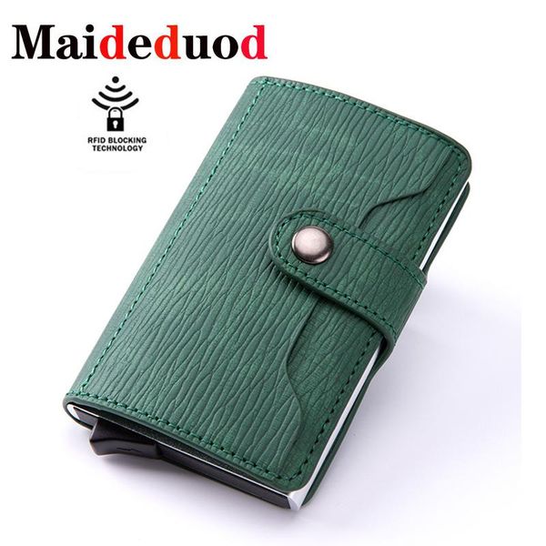 card holders maideduod anti rfid id holder case men leather metal wallet male coin purse women mini with hasp, Brown;gray
card holders maideduod anti rfid id holder case men leather metal wallet male coin purse women mini with hasp, Brown;gray