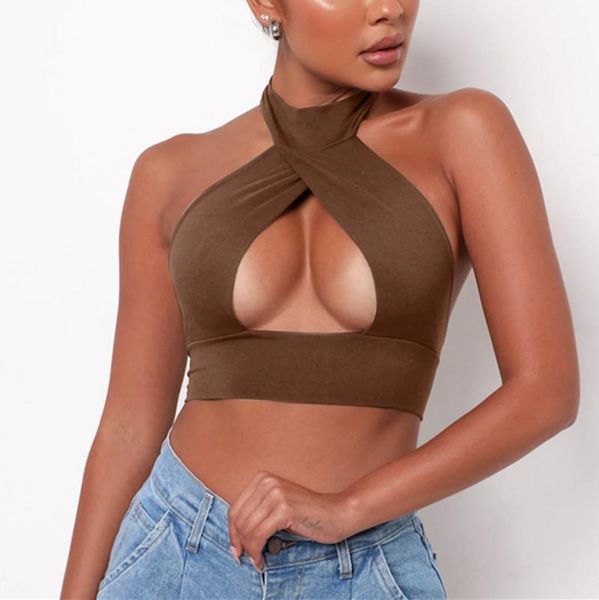 women's tanks & camis summer crop women halter neck cutout slim fit club streetwear clothes ladies sleeveless backless tank ve, White
women's tanks & camis summer crop women halter neck cutout slim fit club streetwear clothes ladies sleeveless backless tank ve, White