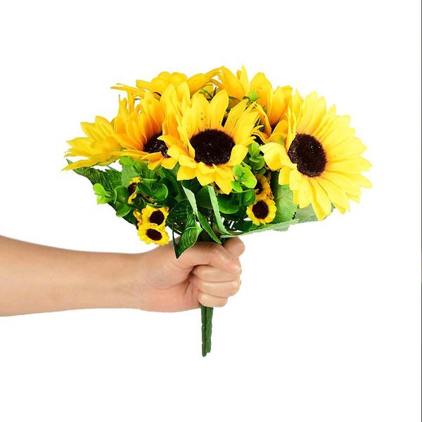 decorative flowers & wreaths 7 branch artificial sunflower bouquet wedding bouquets centerpieces arrangements party silk fake flower home de
decorative flowers & wreaths 7 branch artificial sunflower bouquet wedding bouquets centerpieces arrangements party silk fake flower home de