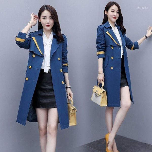 women's wool & blends spring autumn mid-length windbreaker waist is slimmer double-breasted jacket elegant fashionable british style, Black
women's wool & blends spring autumn mid-length windbreaker waist is slimmer double-breasted jacket elegant fashionable british style, Black