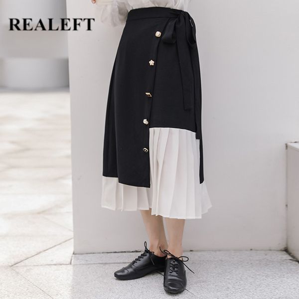 arrivals chiffon patchwork women's pleated skirt vintage white and black high waist a-line skirts female 210428
arrivals chiffon patchwork women's pleated skirt vintage white and black high waist a-line skirts female 210428