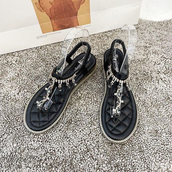 sandals 2021 summer fairy style net red fashion rhinestone flat flip flops outdoor comfortable and versatile beach shoes, Black
sandals 2021 summer fairy style net red fashion rhinestone flat flip flops outdoor comfortable and versatile beach shoes, Black
