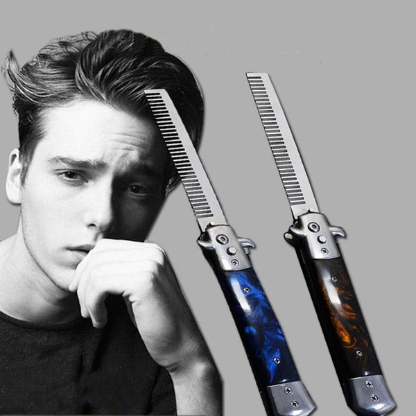 hair brushes 1pcs automatic stainless steel combs foldable knife trimmer comb brush accessories butterfly mens pocket, Silver
hair brushes 1pcs automatic stainless steel combs foldable knife trimmer comb brush accessories butterfly mens pocket, Silver