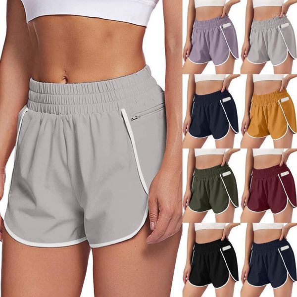 women's shorts women 2 in 1 running elastic waist pocket tight long short woman sports pink gym fitness sportswear, White;black
women's shorts women 2 in 1 running elastic waist pocket tight long short woman sports pink gym fitness sportswear, White;black