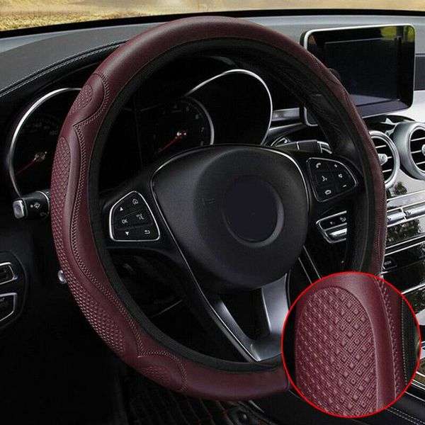 steering wheel covers 38cm wine red car cover soft leather breathable anti-slip universal auto interior parts accessories
steering wheel covers 38cm wine red car cover soft leather breathable anti-slip universal auto interior parts accessories