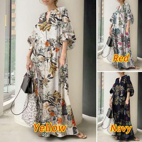 casual dresses 2021 ladies fashion chinese style printing v-neck simple cotton loose leisure home long large size dress, Black;gray
casual dresses 2021 ladies fashion chinese style printing v-neck simple cotton loose leisure home long large size dress, Black;gray