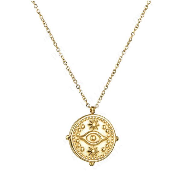 chains golden six-pointed star round brand eye necklace female titanium steel wild clavicle chain, Silver
chains golden six-pointed star round brand eye necklace female titanium steel wild clavicle chain, Silver