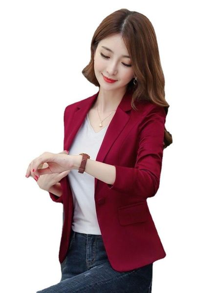 women's suits & blazers 2021 spring and autumn ladies red small suit jacket women short slim slimming casual office lady professional, White;black
women's suits & blazers 2021 spring and autumn ladies red small suit jacket women short slim slimming casual office lady professional, White;black