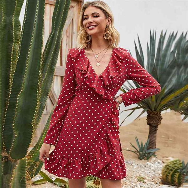 casual polka dot wrap dress elegant office lady short dress women female ruffle long sleeve dress autumn winter vestidos 210415, Black;gray
casual polka dot wrap dress elegant office lady short dress women female ruffle long sleeve dress autumn winter vestidos 210415, Black;gray