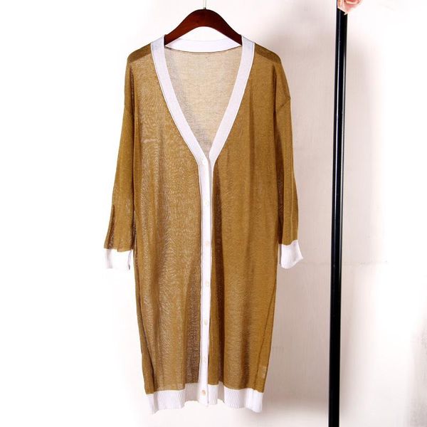 spring summer thin solid color coats women loose vintage casual knitted prevent bask in clothes female wild women's jackets, Black;brown
spring summer thin solid color coats women loose vintage casual knitted prevent bask in clothes female wild women's jackets, Black;brown