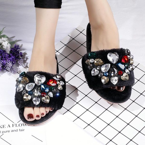 slippers 2021 shoes woman summer crystal slides basic antiskid solid flat with casual mixed colors rhinestone, Black
slippers 2021 shoes woman summer crystal slides basic antiskid solid flat with casual mixed colors rhinestone, Black