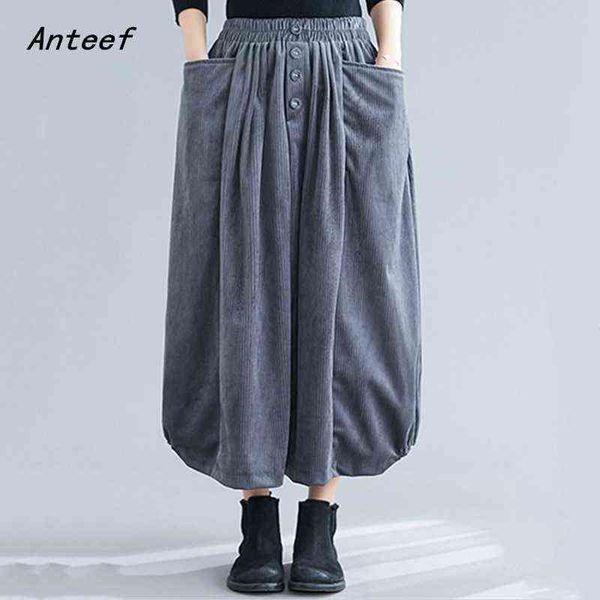 corduroy vintage high waist clothes autumn winter casual loose long skirts womens skirt women streetwear 211120, Black
corduroy vintage high waist clothes autumn winter casual loose long skirts womens skirt women streetwear 211120, Black