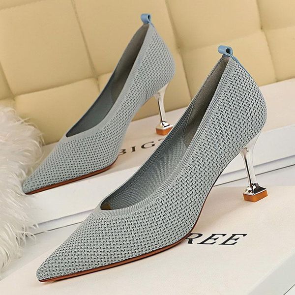 elegant women 7cm pencil high heels pumps blue nude stretch fabric elastic office lady knitted breathable shoes dress, Black
elegant women 7cm pencil high heels pumps blue nude stretch fabric elastic office lady knitted breathable shoes dress, Black
