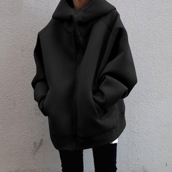 women's hoodies & sweatshirts fashion women pocket loose hooded female casual long sleeve winter sweatshirt autumn zip-up solid warm s, Black
women's hoodies & sweatshirts fashion women pocket loose hooded female casual long sleeve winter sweatshirt autumn zip-up solid warm s, Black