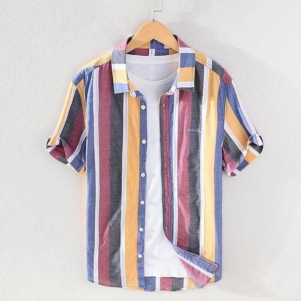 men's casual shirts 1107 summer striped short sleeve fashion chic color match square collar youth lapel single-breasted cotton loose bl, White;black
men's casual shirts 1107 summer striped short sleeve fashion chic color match square collar youth lapel single-breasted cotton loose bl, White;black
