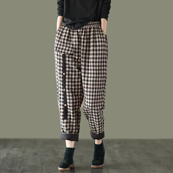 women's pants & capris 2021 autumn winter padded women retro casual warm trousers ladies elastic waist pocket plaid vintage, Black;white
women's pants & capris 2021 autumn winter padded women retro casual warm trousers ladies elastic waist pocket plaid vintage, Black;white