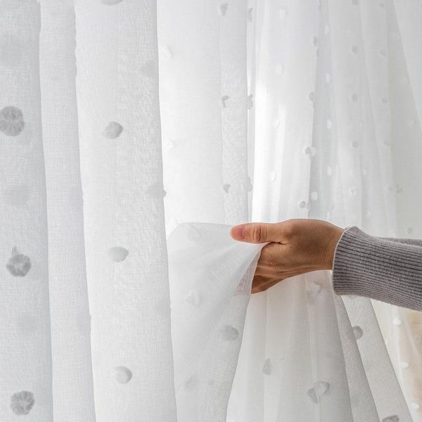 curtain & drapes nordic simple white 3d dot embroidery tulle light transmission voile for living room bedroom princess custom#4
curtain & drapes nordic simple white 3d dot embroidery tulle light transmission voile for living room bedroom princess custom#4
