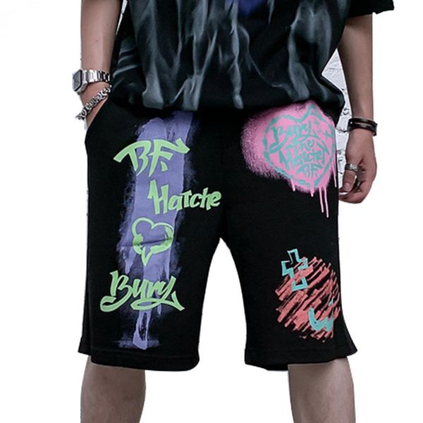 men's shorts 2021 summer fashionable brand street hip-hop handsome graffiti printing loose boyfriend wide leg slimming women's, White;black
men's shorts 2021 summer fashionable brand street hip-hop handsome graffiti printing loose boyfriend wide leg slimming women's, White;black