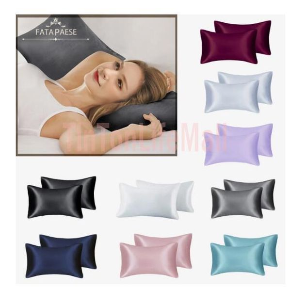 fatapaese solid silky satin skin care pillowcase hair anti pillow case queen king full size pillow cover
fatapaese solid silky satin skin care pillowcase hair anti pillow case queen king full size pillow cover