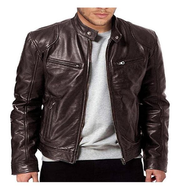 men's jackets men casual zipper pocket pu leather stand collar long sleeve coats jacket biker slim travel outwear motorcycle, Black;brown
men's jackets men casual zipper pocket pu leather stand collar long sleeve coats jacket biker slim travel outwear motorcycle, Black;brown
