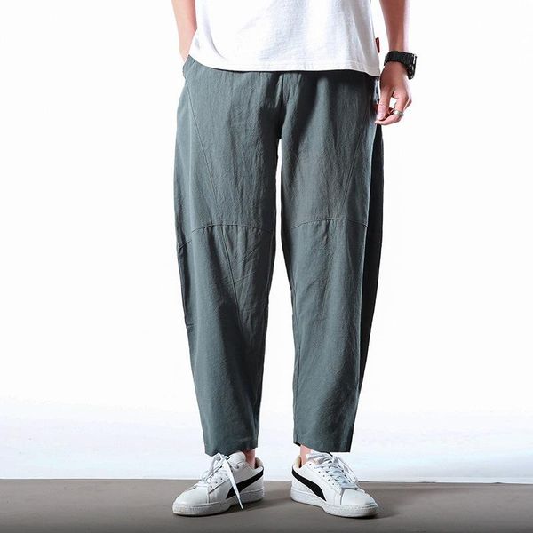 spring and summer cotton linen casual pants men's large size loose nine points chinese style japanese, Black
spring and summer cotton linen casual pants men's large size loose nine points chinese style japanese, Black