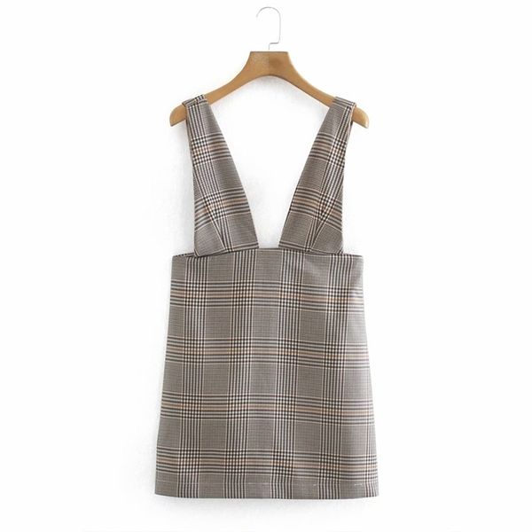summer women plaid tank dress vintage sleeveless v-neck side zip mini es female casual sweet street vestidos 210513, Black;gray
summer women plaid tank dress vintage sleeveless v-neck side zip mini es female casual sweet street vestidos 210513, Black;gray
