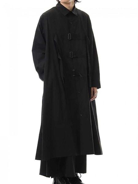 s~6xl customizable men's clothing fashion yamamoto long windbreaker metal buckle loose large size coat jacket 211011, Tan;black
s~6xl customizable men's clothing fashion yamamoto long windbreaker metal buckle loose large size coat jacket 211011, Tan;black