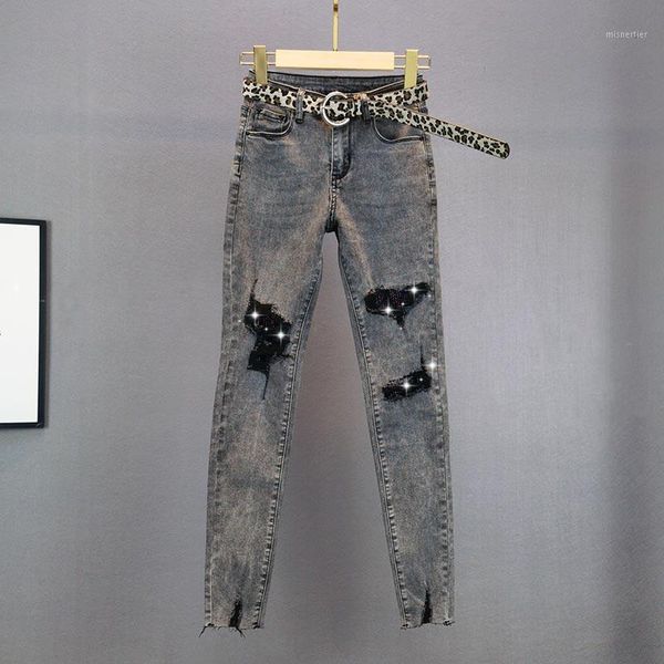women's jeans vintage ripped rhinestone women's street trouser 2022 spring summer high waist slim fit cotton gray denim pants muje, Blue
women's jeans vintage ripped rhinestone women's street trouser 2022 spring summer high waist slim fit cotton gray denim pants muje, Blue
