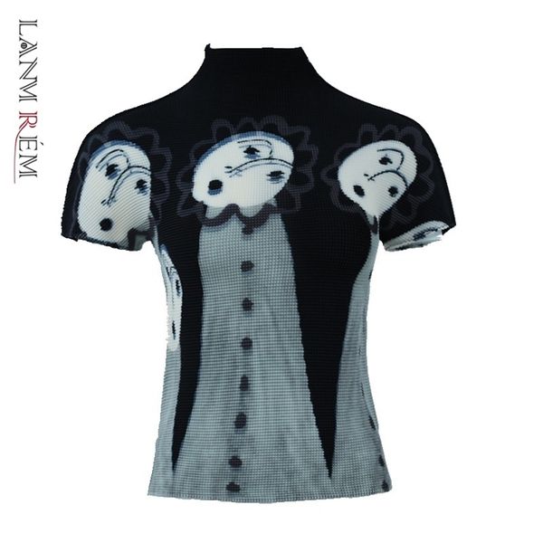 lanmrem niche printting short sleeve pleated t-shirt tee for famle summer new trend stretch turtleneck women yj782 210406, White
lanmrem niche printting short sleeve pleated t-shirt tee for famle summer new trend stretch turtleneck women yj782 210406, White