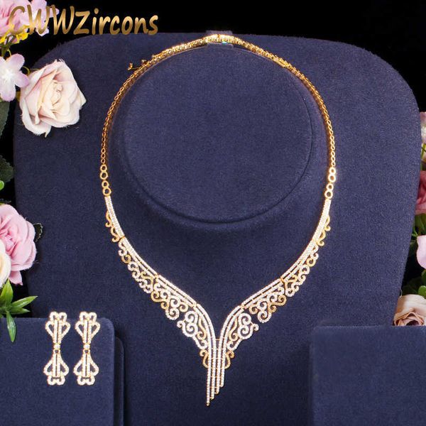 european royal party yellow gold color cubic zircon ethinc necklace and earring jewelry sets wedding accessories t418 210714, Silver
european royal party yellow gold color cubic zircon ethinc necklace and earring jewelry sets wedding accessories t418 210714, Silver