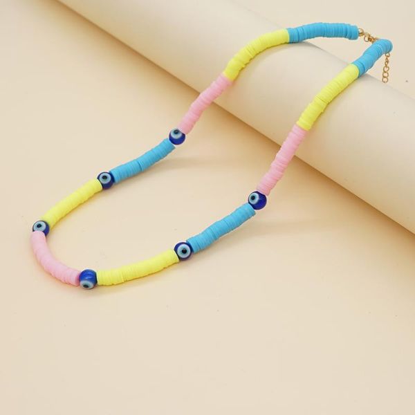 chokers go2boho evil eye heishi choker necklace 6mm polymer clay bead necklaces women surf colorful summer jewelry stainless steel clasp, Golden;silver
chokers go2boho evil eye heishi choker necklace 6mm polymer clay bead necklaces women surf colorful summer jewelry stainless steel clasp, Golden;silver