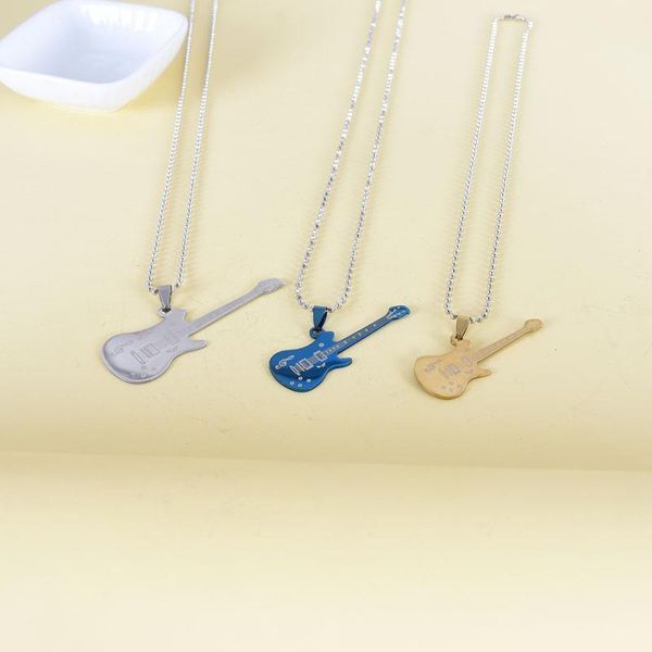pendant necklaces hip hop punk style alloy necklace metal bead chain guitar shape geometric men and women fashion temperament jewelry, Silver
pendant necklaces hip hop punk style alloy necklace metal bead chain guitar shape geometric men and women fashion temperament jewelry, Silver