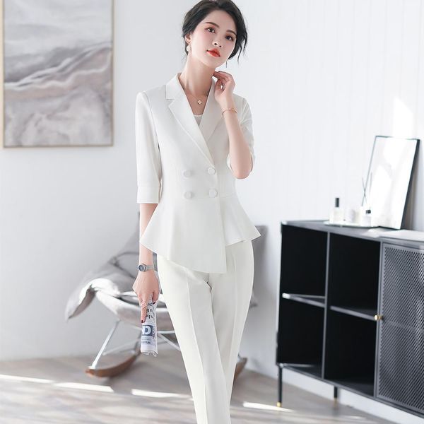 pant half women's glove in the office lady with work 2 piece set s-4xl spring red double breasted blazer and suit pants, White
pant half women's glove in the office lady with work 2 piece set s-4xl spring red double breasted blazer and suit pants, White