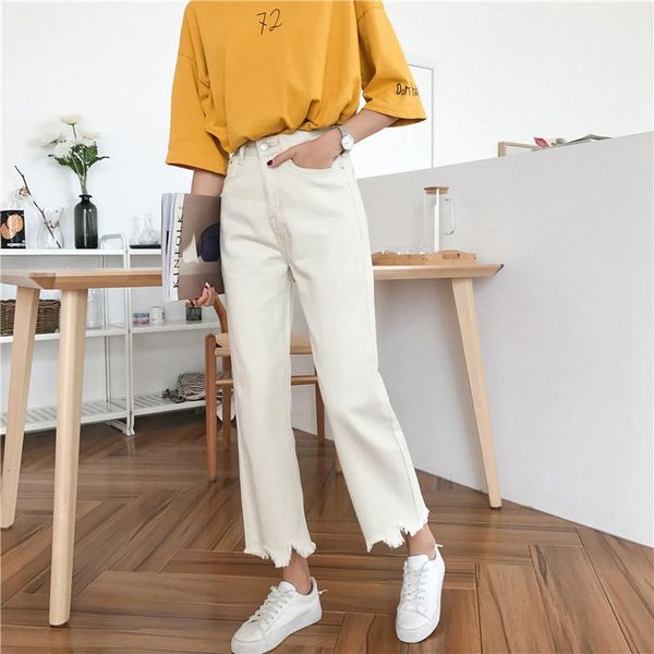 women's jeans women summer retro student high waist trousers pocket womens jean trendy korean style all-match casual daily ankle-length, Blue
women's jeans women summer retro student high waist trousers pocket womens jean trendy korean style all-match casual daily ankle-length, Blue
