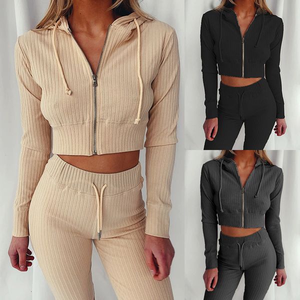women autumn winter tracksuit hooded sweatshirt and pants casual zipper solid color sweater long sleeves suit, Gray
women autumn winter tracksuit hooded sweatshirt and pants casual zipper solid color sweater long sleeves suit, Gray