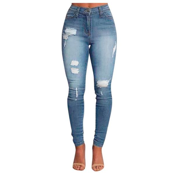 ripped design jeans women hole mid waisted skinny denim pocket stretch slim button pants tight women's, Blue
ripped design jeans women hole mid waisted skinny denim pocket stretch slim button pants tight women's, Blue