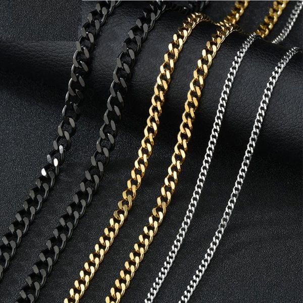 chokers cuban link chain necklace for men woman basic punk stainless steel gold black color male choker colar jewelry gifts, Golden;silver
chokers cuban link chain necklace for men woman basic punk stainless steel gold black color male choker colar jewelry gifts, Golden;silver