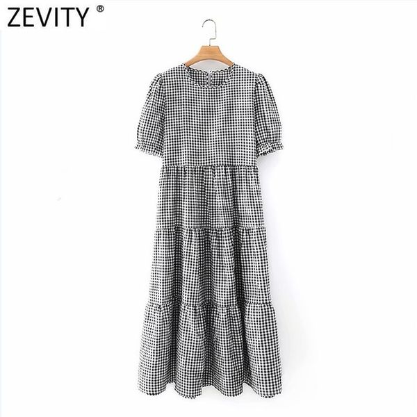 women vintage o neck puff sleeve plaid print pleats midi dress female chic casual ruffles a line vestidos ds8312 210420, Black;gray
women vintage o neck puff sleeve plaid print pleats midi dress female chic casual ruffles a line vestidos ds8312 210420, Black;gray