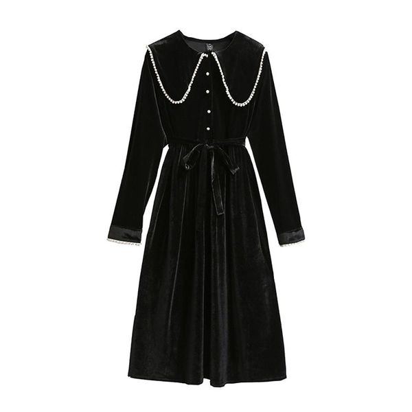 casual dresses perhaps u woman elegant black velvet long sleeve knee length dress a-line pearl solid chic vintage sailor collar d2060, Black;gray
casual dresses perhaps u woman elegant black velvet long sleeve knee length dress a-line pearl solid chic vintage sailor collar d2060, Black;gray