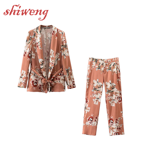 women's two piece pants bow drawstring printed long-sleeved female suit jacket + pantsuit trousers two-piece spring autumn clothing, White
women's two piece pants bow drawstring printed long-sleeved female suit jacket + pantsuit trousers two-piece spring autumn clothing, White