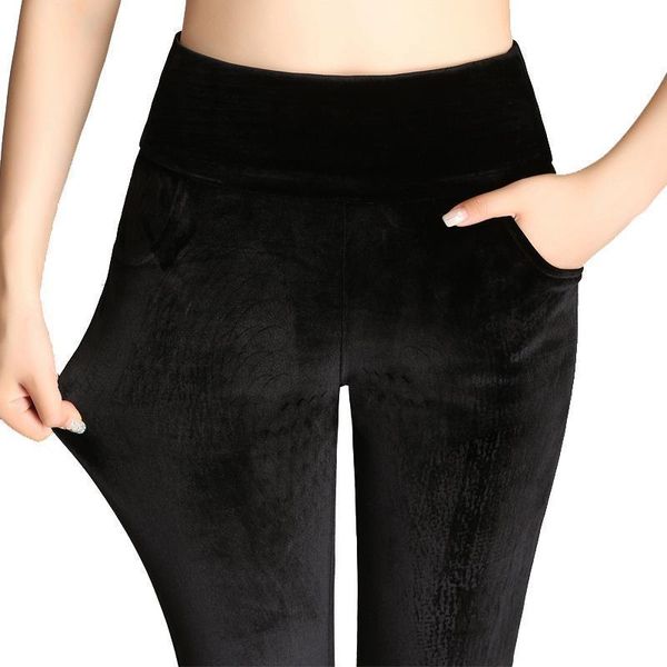 winter plus velvet skinny warm women leggings velour pants size high waist elastic solid casual trousers black blue
winter plus velvet skinny warm women leggings velour pants size high waist elastic solid casual trousers black blue